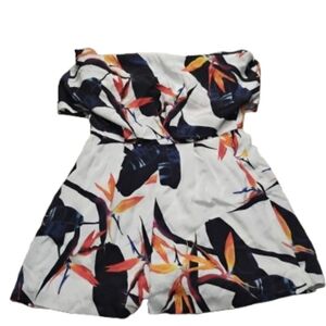 Kookai Women's Printed Floral Strapless Romeper